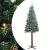 Brad de Crăciun subțire cu 300 LED Verde și alb 210 cm GartenMobel Dekor