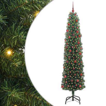 Brad de Crăciun artificial Verde 210 cm PVC și oțel și plastic GartenMobel Dekor