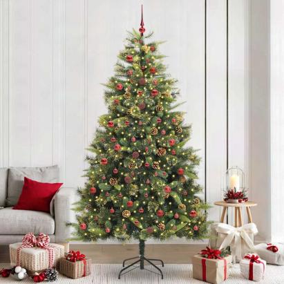 Pom de Crăciun Artificial cu Ramuri Articulare și Conuri 240 cm GartenMobel Dekor
