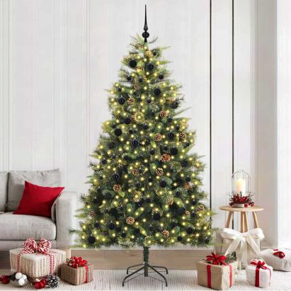 Pom de Crăciun Artificial cu Ramuri Articulare și Conuri 240 cm GartenMobel Dekor