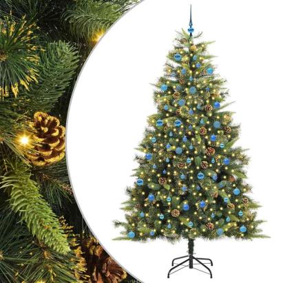 Pom de Crăciun Artificial cu Ramuri Articulare și Conuri 240 cm GartenMobel Dekor