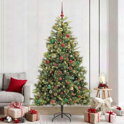 Pom de Crăciun Artificial cu Ramuri Articulare și Conuri 240 cm GartenMobel Dekor