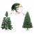 Brad de Crăciun artificial cu 300 LED Verde 126 x 126 x 180 cm GartenMobel Dekor