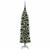 Copac Artificial Slăb de Crăciun cu 150 LED Verde și alb 120 cm GartenMobel Dekor