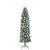 Copac Artificial Slăb de Crăciun cu 300 LED Verde și alb 180 cm GartenMobel Dekor