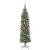 Copac Artificial Slăb de Crăciun cu 300 LED Verde și alb 180 cm GartenMobel Dekor