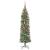 Copac Artificial Slăb de Crăciun cu 300 LED Verde și alb 180 cm GartenMobel Dekor
