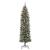 Copac Artificial Slăb de Crăciun cu 300 LED Verde și alb 210 cm GartenMobel Dekor