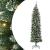 Copac Artificial Slăb de Crăciun cu 300 LED Verde și alb 210 cm GartenMobel Dekor