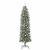 Copac Artificial Slăb de Crăciun cu 300 LED Verde și alb 210 cm GartenMobel Dekor