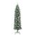 Copac Artificial Slăb de Crăciun cu 300 LED Verde și alb 210 cm GartenMobel Dekor