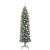 Copac Artificial Slăb de Crăciun cu 300 LED Verde și alb 210 cm GartenMobel Dekor