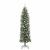 Copac Artificial Slăb de Crăciun cu 300 LED Verde și alb 210 cm GartenMobel Dekor