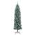 Copac Artificial Slăb de Crăciun cu 300 LED Verde și alb 210 cm GartenMobel Dekor
