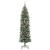 Copac Artificial Slăb de Crăciun cu 300 LED Verde și alb 210 cm GartenMobel Dekor