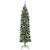 Copac Artificial Slăb de Crăciun cu 300 LED Verde și alb 240 cm GartenMobel Dekor