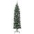 Copac Artificial Slăb de Crăciun cu 300 LED Verde și alb 240 cm GartenMobel Dekor