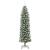 Copac Artificial Slăb de Crăciun cu 300 LED Verde și alb 240 cm GartenMobel Dekor