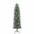 Copac Artificial Slăb de Crăciun cu 300 LED Verde și alb 240 cm GartenMobel Dekor