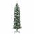 Copac Artificial Slăb de Crăciun cu 300 LED Verde și alb 240 cm GartenMobel Dekor