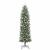 Copac Artificial Slăb de Crăciun cu 300 LED Verde și alb 240 cm GartenMobel Dekor