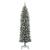 Copac Artificial Slăb de Crăciun cu 300 LED Verde și alb 240 cm GartenMobel Dekor