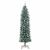 Copac Artificial Slăb de Crăciun cu 300 LED Verde și alb 240 cm GartenMobel Dekor