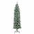 Copac Artificial Slăb de Crăciun cu 300 LED Verde și alb 240 cm GartenMobel Dekor