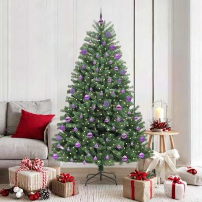 Brad de Crăciun artificial cu ramuri articulare Verde 180 cm GartenMobel Dekor