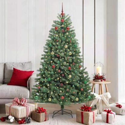 Brad de Crăciun artificial cu ramuri articulare Verde 180 cm GartenMobel Dekor