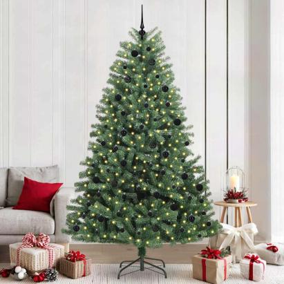Brad de Crăciun artificial cu ramuri articulare Verde 240 cm GartenMobel Dekor