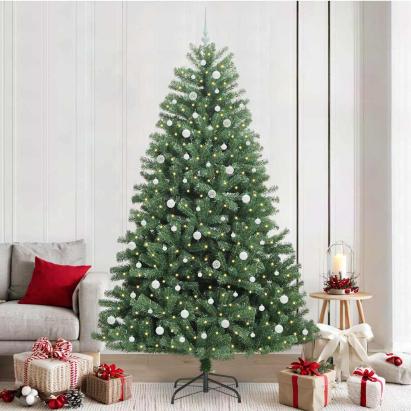 Brad de Crăciun artificial cu ramuri articulare Verde 240 cm GartenMobel Dekor