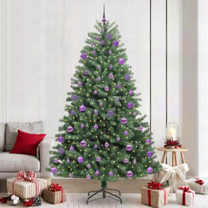 Brad de Crăciun artificial cu ramuri articulare Verde 240 cm GartenMobel Dekor