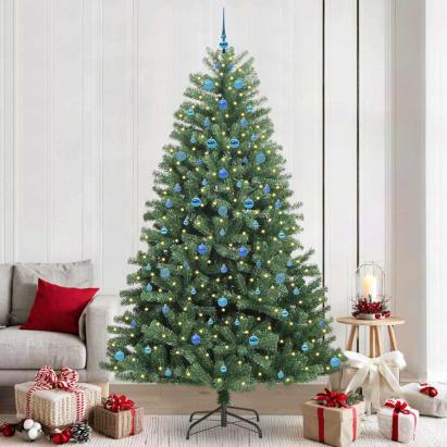 Brad de Crăciun artificial cu ramuri articulare Verde 240 cm GartenMobel Dekor