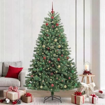 Brad de Crăciun artificial cu ramuri articulare Verde 240 cm GartenMobel Dekor