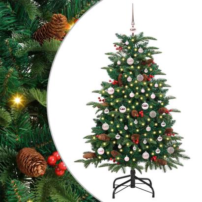 Brad de Crăciun artificial Verde 150 cm PVC și metal și plastic GartenMobel Dekor