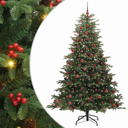 Brad de Crăciun artificial Verde 210 cm PVC și metal și plastic GartenMobel Dekor