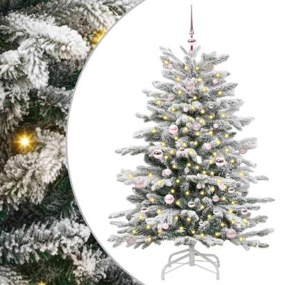 Brad de Crăciun artificial cu ramuri articulare Alb 150 cm GartenMobel Dekor