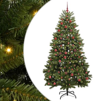 Brad de Crăciun artificial Verde 210 cm PVC și Metal GartenMobel Dekor