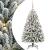 Brad de Crăciun artificial Verde și alb 120 cm PVC și Metal GartenMobel Dekor