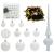 Brad de Crăciun artificial Verde și alb 180 cm PVC și Metal GartenMobel Dekor