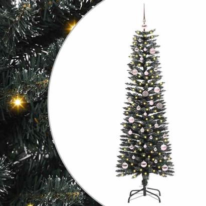 Brad de Crăciun artificial cu 150 LED Verde 43 x 43 x 150 cm GartenMobel Dekor