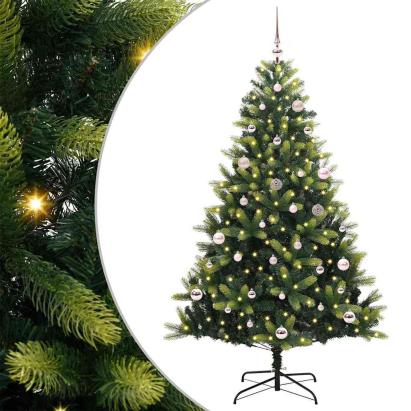 Pom de Crăciun Artificial cu Ramuri Hinge, 150 LED-uri 150 cm GartenMobel Dekor