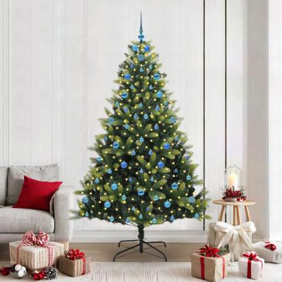Pom de Crăciun artificial cu ramuri pliante 300 LED-uri 210 cm GartenMobel Dekor