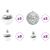 Brad de Crăciun artificial cu 150 LED Alb 53 x 53 x 120 cm GartenMobel Dekor