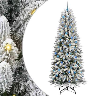Brad de Crăciun artificial cu 300 LED Alb 93 x 93 x 240 cm GartenMobel Dekor