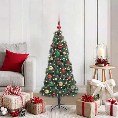 Brad de Crăciun artificial, pre-luminat, cu set de mingi 120 cm GartenMobel Dekor