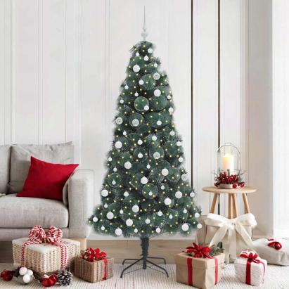 Brad Christmas artificial pre-iluminat cu set de globuri 180 cm GartenMobel Dekor