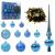 Brad de Crăciun artificial luminat cu set de globuri 180 cm GartenMobel Dekor
