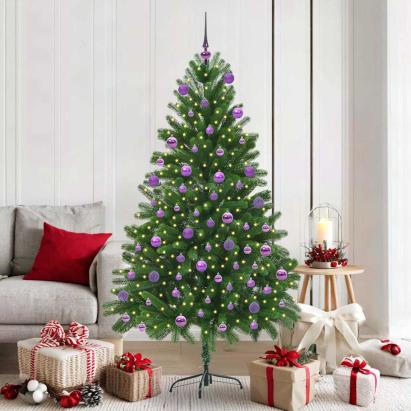 Brad de Crăciun cu 300 LED cu suport Verde 180 cm PE GartenMobel Dekor
